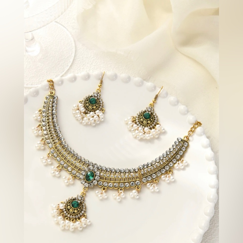 Necklace with matching earrings